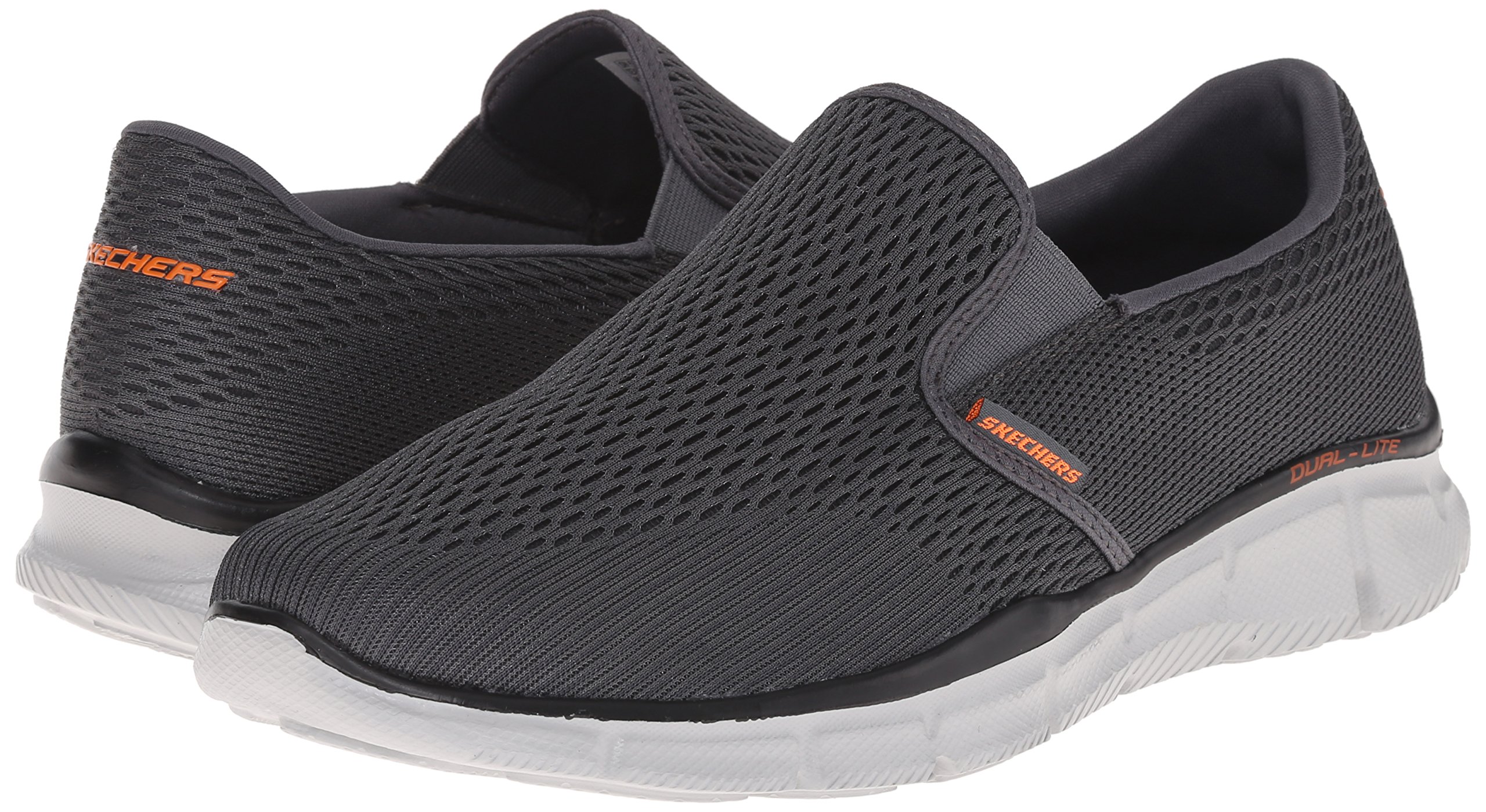 Skechers Men s Equalizer Double Play Slip on 11 W Charcoal orange for sale online eBay